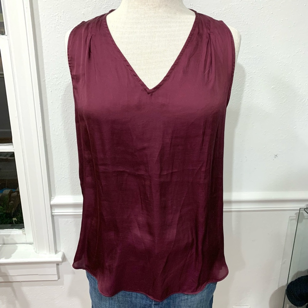 Banana Republic Maroon Sleeveless Blouse, women’s size S